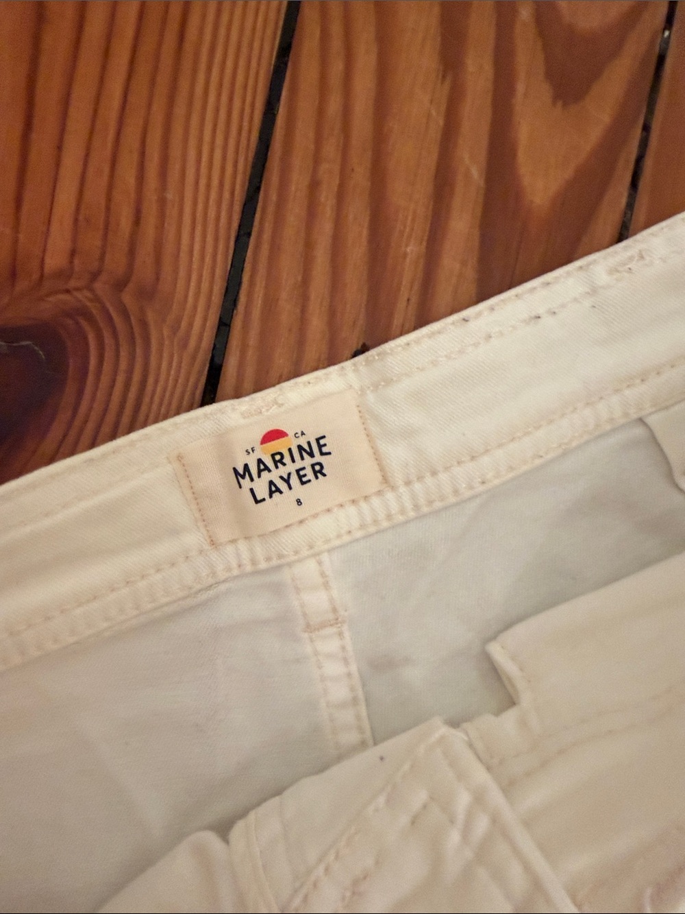 Marine layer Cream women’s Straight-Leg Pants - Picture 2 of 4